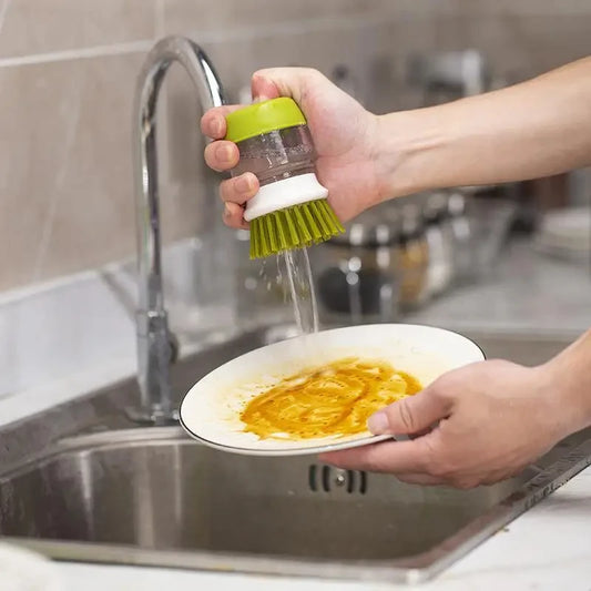 Cepillo Lavaplatos con Dispensador de Jabón - Cepillo Multiusos para Cocina