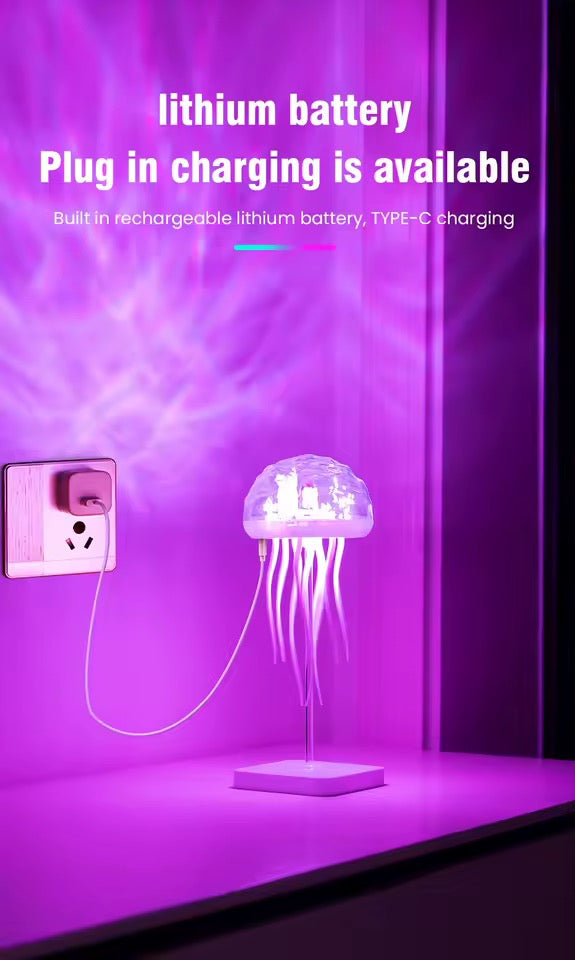Lámpara de Medusas LED con Control Remoto – Decoración Relajante para Dormitorio