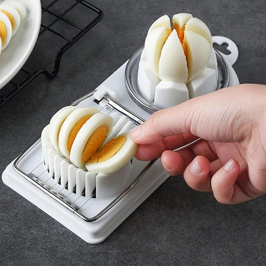 Cortador de Huevos Multifuncional 2 en 1 - Acero Inoxidable