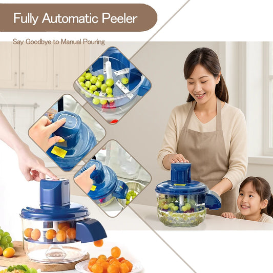 Peladora Eléctrica Recargable para Uvas, Tomates Cherry y Ajo